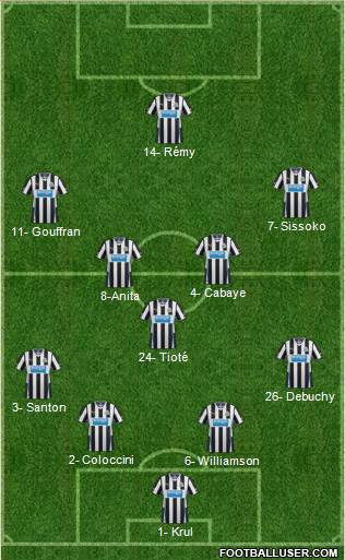 Newcastle United Formation 2013