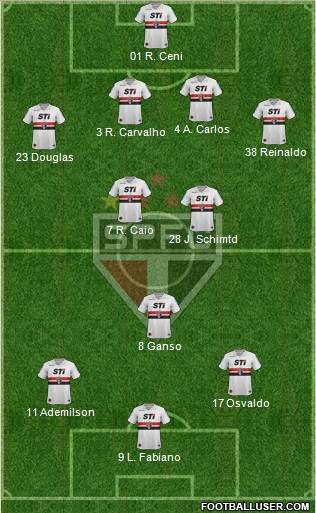 São Paulo FC Formation 2013