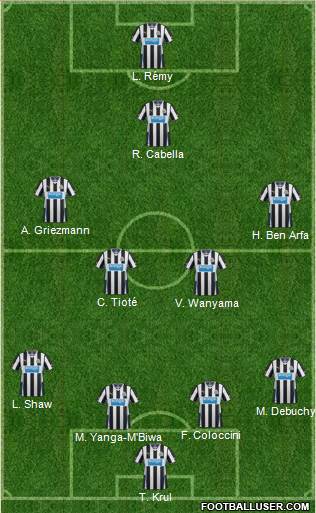 Newcastle United Formation 2013
