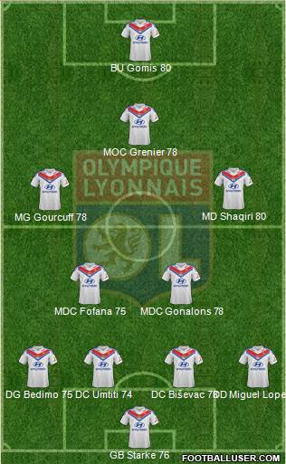 Olympique Lyonnais Formation 2013
