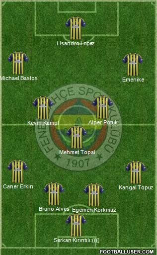 Fenerbahçe SK Formation 2013
