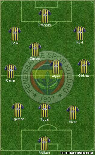 Fenerbahçe SK Formation 2013