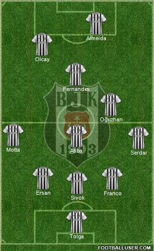 Besiktas JK Formation 2013