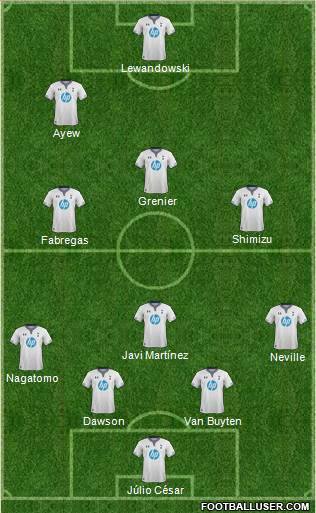 Tottenham Hotspur Formation 2013