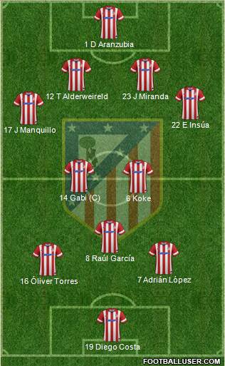 C. Atlético Madrid S.A.D. Formation 2013