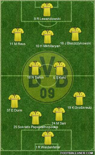 Borussia Dortmund Formation 2013