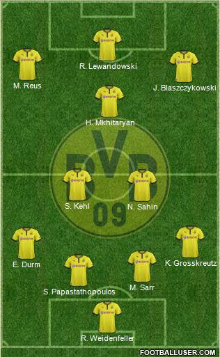 Borussia Dortmund Formation 2013