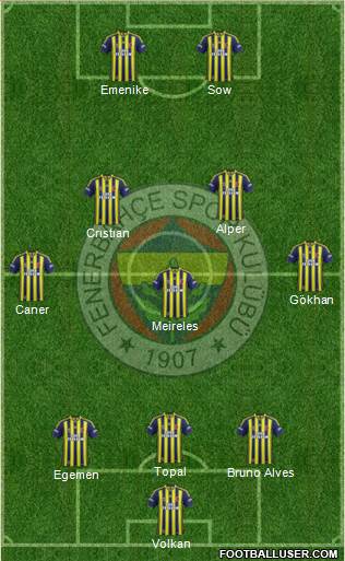 Fenerbahçe SK Formation 2013