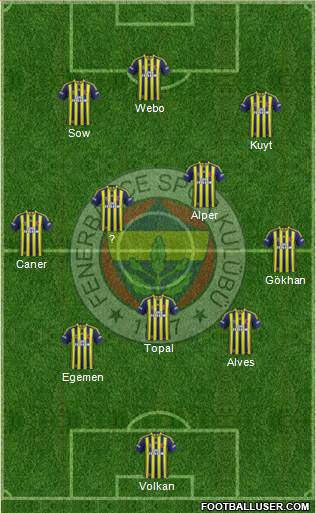 Fenerbahçe SK Formation 2013