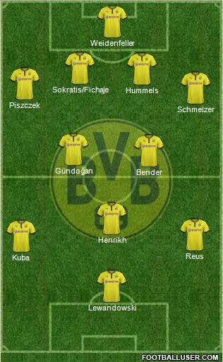 Borussia Dortmund Formation 2013