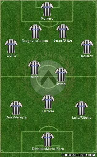 Udinese Formation 2013