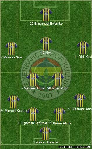 Fenerbahçe SK Formation 2013