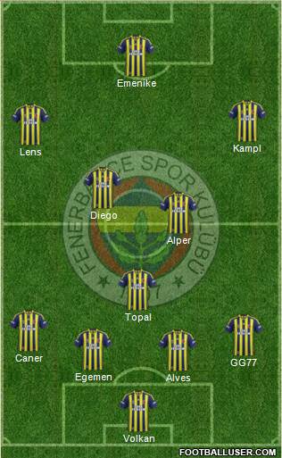 Fenerbahçe SK Formation 2013