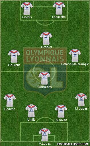 Olympique Lyonnais Formation 2013