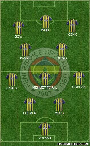 Fenerbahçe SK Formation 2013