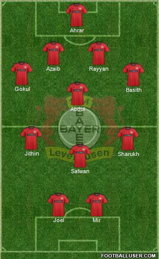 Bayer 04 Leverkusen Formation 2013