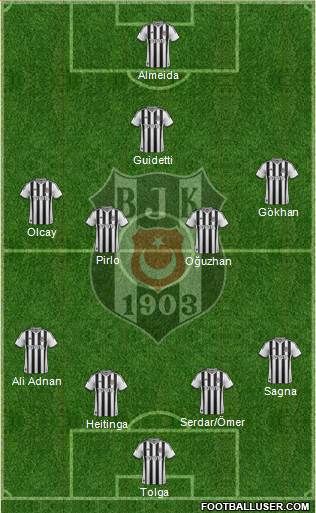 Besiktas JK Formation 2013