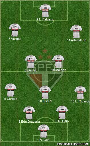 São Paulo FC Formation 2013