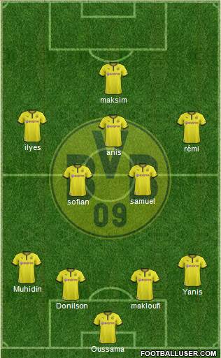 Borussia Dortmund Formation 2013