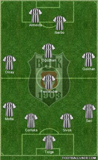 Besiktas JK Formation 2013