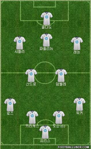 Tottenham Hotspur Formation 2013
