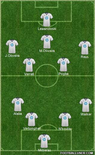 Tottenham Hotspur Formation 2013