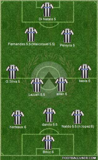 Udinese Formation 2013