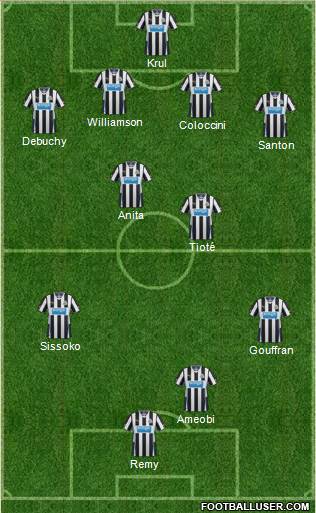 Newcastle United Formation 2013