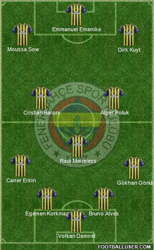 Fenerbahçe SK Formation 2013