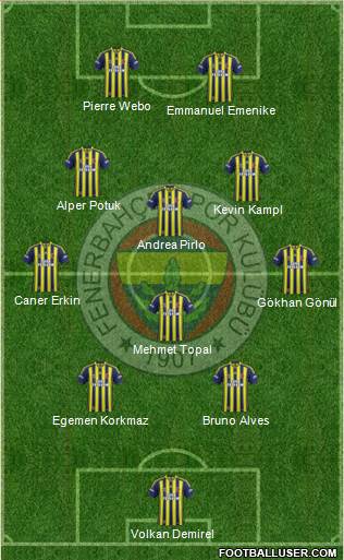 Fenerbahçe SK Formation 2013