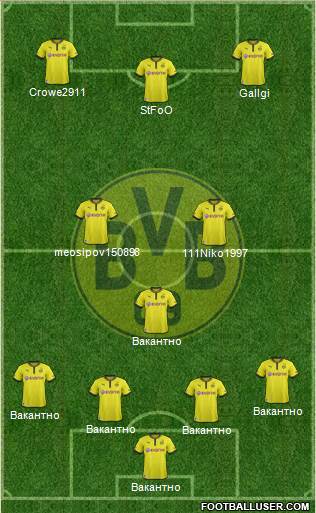 Borussia Dortmund Formation 2013