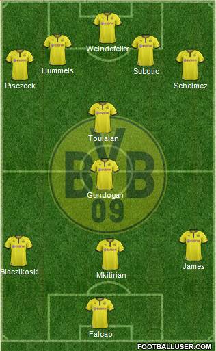 Borussia Dortmund Formation 2013