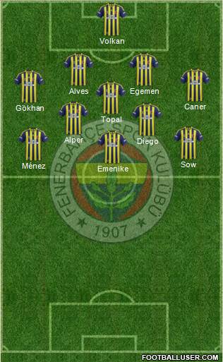Fenerbahçe SK Formation 2013