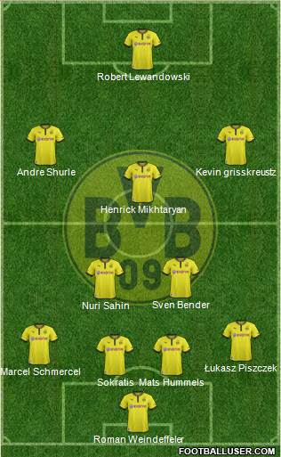 Borussia Dortmund Formation 2013