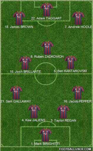 Newcastle Jets Formation 2013