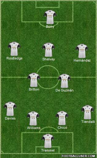 Swansea City Formation 2013