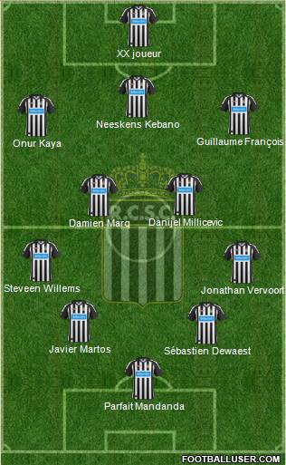 Sporting du Pays de Charleroi 4-2-4 football formation