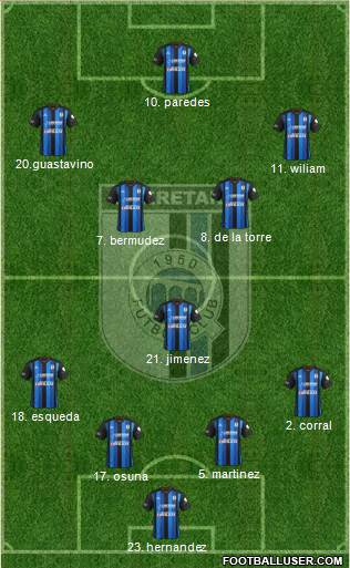 Club de Fútbol Gallos Blancos Formation 2013