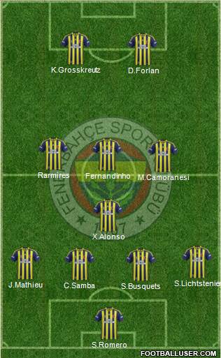 Fenerbahçe SK Formation 2013