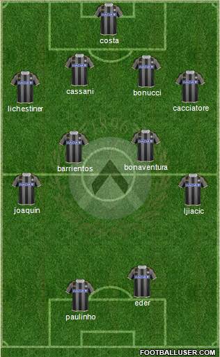 Udinese Formation 2013