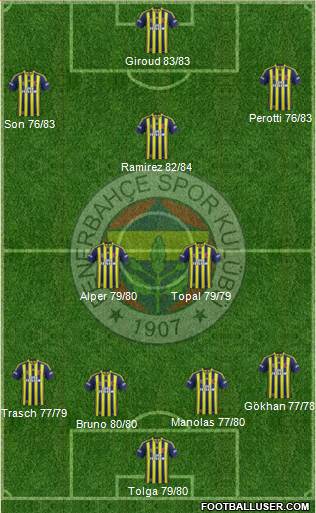 Fenerbahçe SK Formation 2013