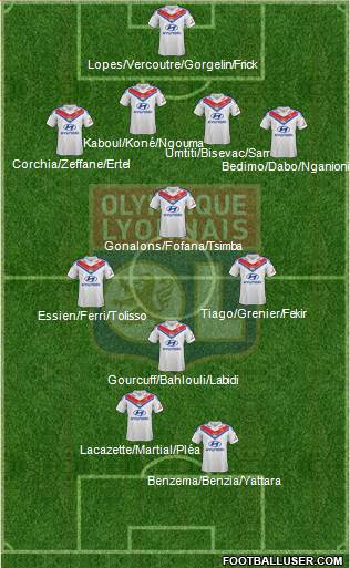 Olympique Lyonnais Formation 2013