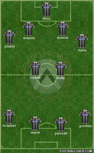 Udinese Formation 2013