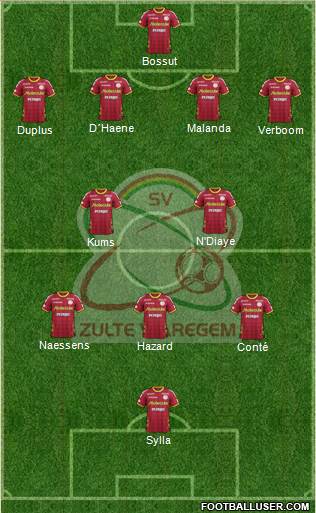 SV Zulte Waregem Formation 2013