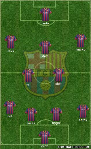 F.C. Barcelona Formation 2013