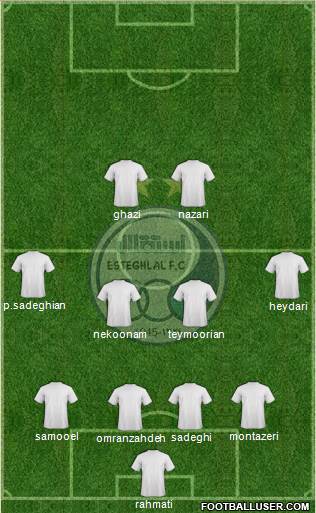 Esteghlal Tehran Formation 2013