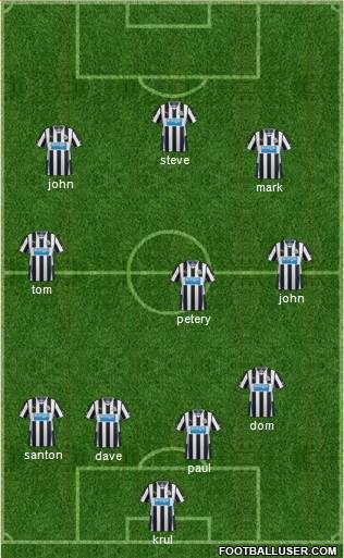 Newcastle United Formation 2013