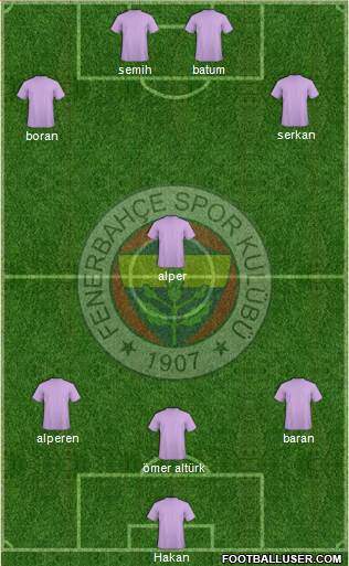 Fenerbahçe SK Formation 2013