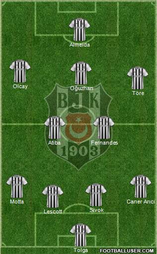 Besiktas JK Formation 2013