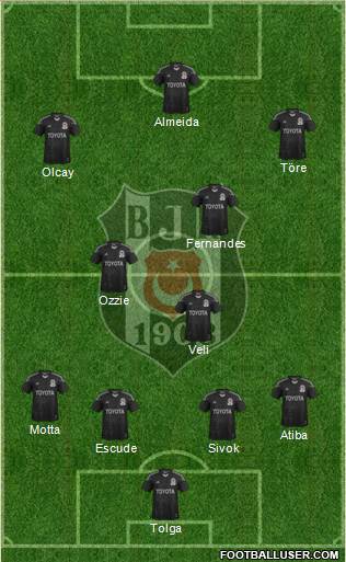 Besiktas JK Formation 2013